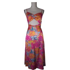 Open front silk summer dress